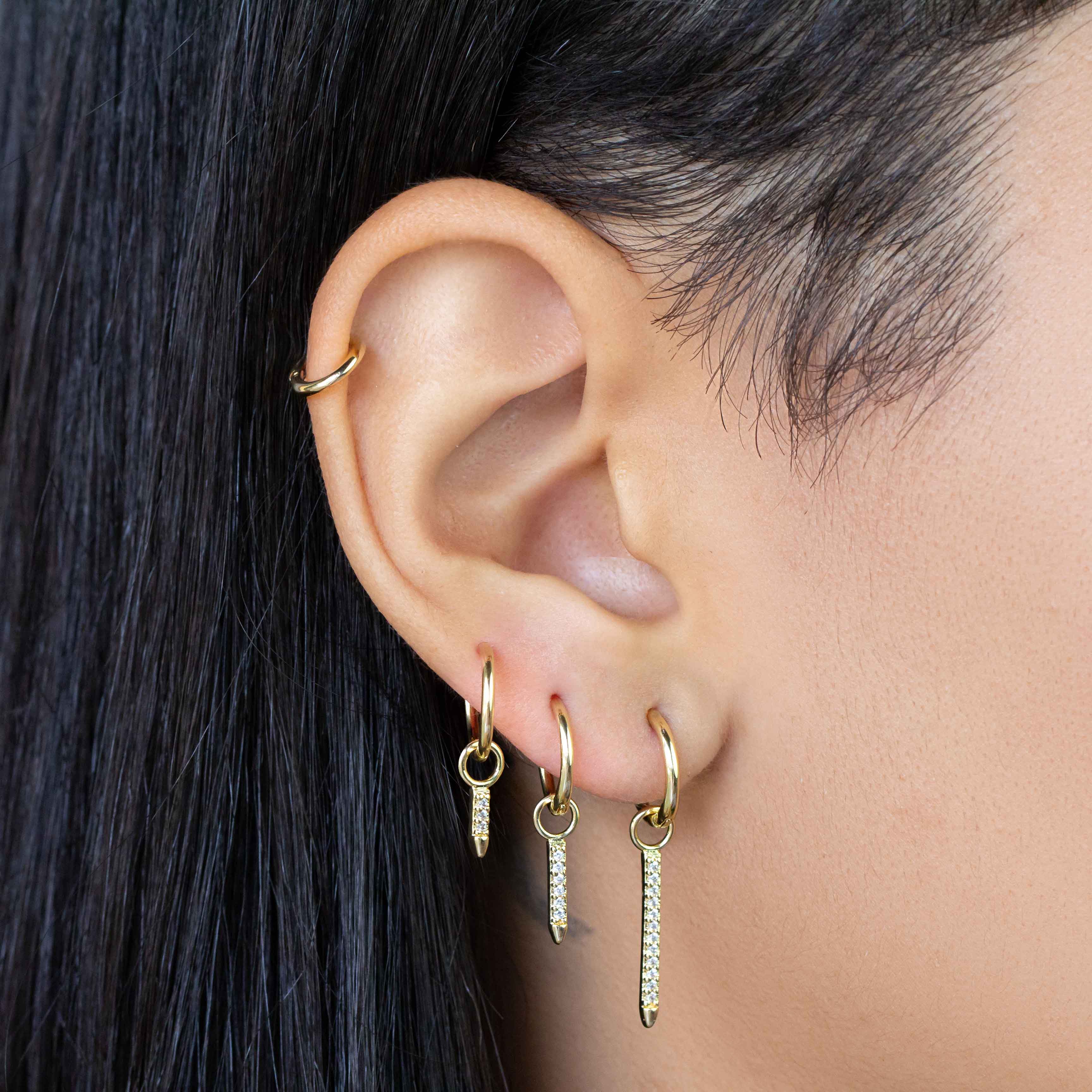 Mondsee 18k Gold-Filled Ear stack Bar | 18k Gold Filled Jewelry