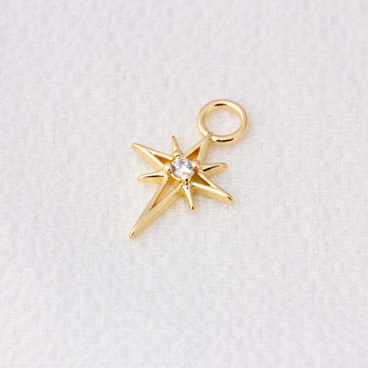 Mini Starburst Cubic Zirconia Earring Charm