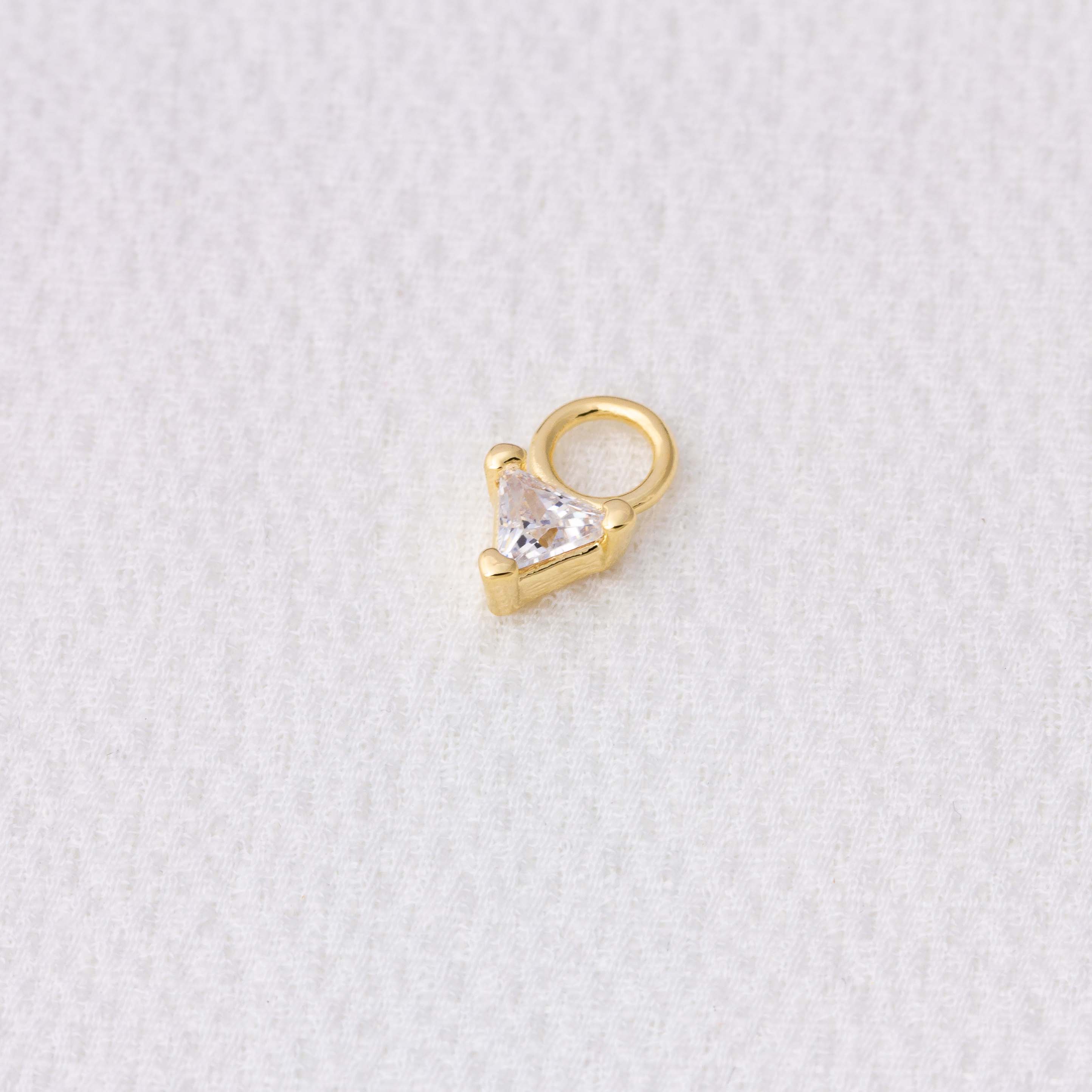 Mondsee Mini CZ Triangle Earring Charm | 18k Gold Filled Jewelry