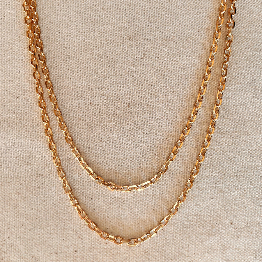 18k Gold Filled Unique Link Chain Necklace