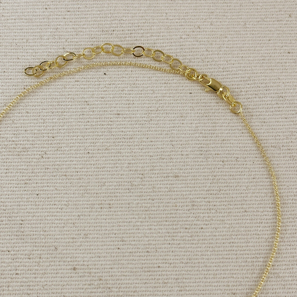 Mondsee 18k Gold Filled Flower Plaque Necklace | 18k Gold Filled Jewelry