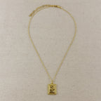 Mondsee 18k Gold Filled Flower Plaque Necklace | 18k Gold Filled Jewelry