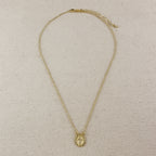 Mondsee 18k Gold Filled Cross Plate Scapular Necklace | 18k Gold Filled Jewelry
