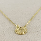 Mondsee 18k Gold Filled Cross Plate Scapular Necklace | 18k Gold Filled Jewelry