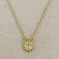 Mondsee 18k Gold Filled Cross Plate Scapular Necklace | 18k Gold Filled Jewelry