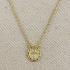 Mondsee 18k Gold Filled Cross Plate Scapular Necklace | 18k Gold Filled Jewelry