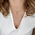 Mondsee 18k Gold Filled Mini Starburst Pendant With Cubic Zirconia Stone | 18k Gold Filled Jewelry