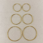Mondsee 18k Gold Filled Hollowed Endless Continuous Hoop Earrings | 18k Gold Filled Jewelry