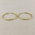 Mondsee 18k Gold Filled Hollowed Endless Continuous Hoop Earrings | 18k Gold Filled Jewelry
