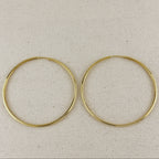 Mondsee 18k Gold Filled Hollowed Endless Continuous Hoop Earrings | 18k Gold Filled Jewelry