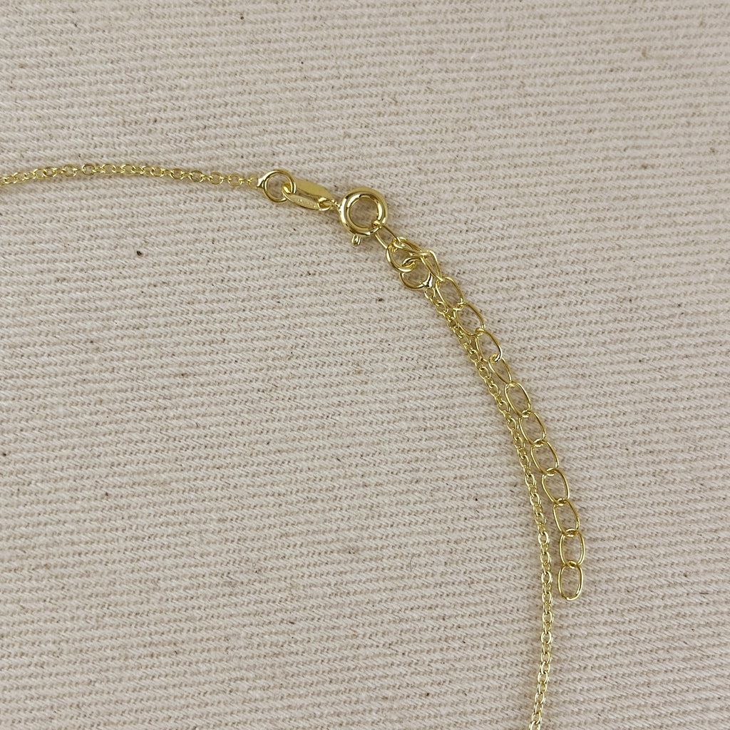 18k Gold Filled Hamsa Pearl Necklace