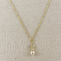 18k Gold Filled Hamsa Pearl Necklace