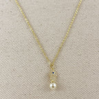 18k Gold Filled Hamsa Pearl Necklace
