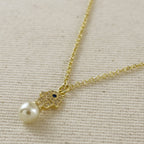 18k Gold Filled Hamsa Pearl Necklace