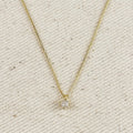 Mondsee 18k Gold Filled Mini CZ Solitaire Necklace | 18k Gold Filled Jewelry