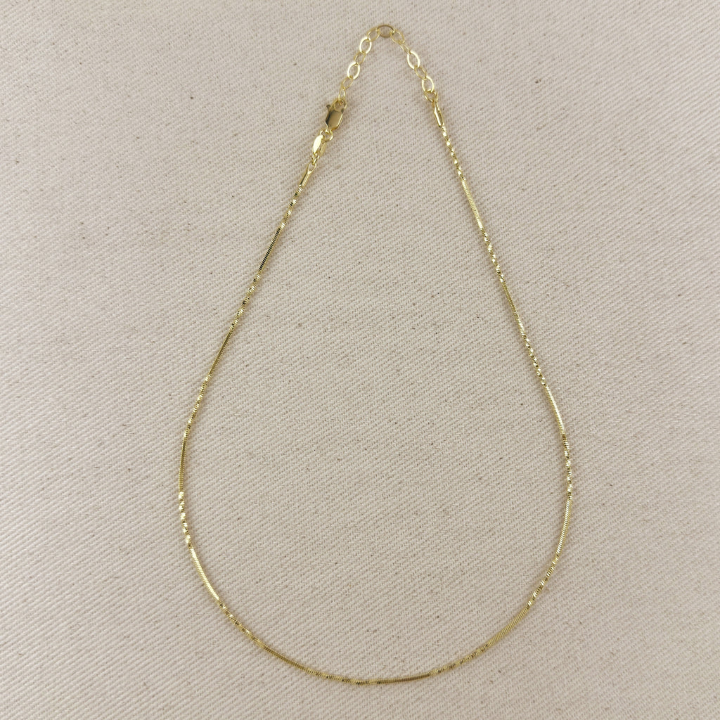 Mondsee 18k Gold Filled Twisted Box Chain 1.0mm | 18k Gold Filled Jewelry