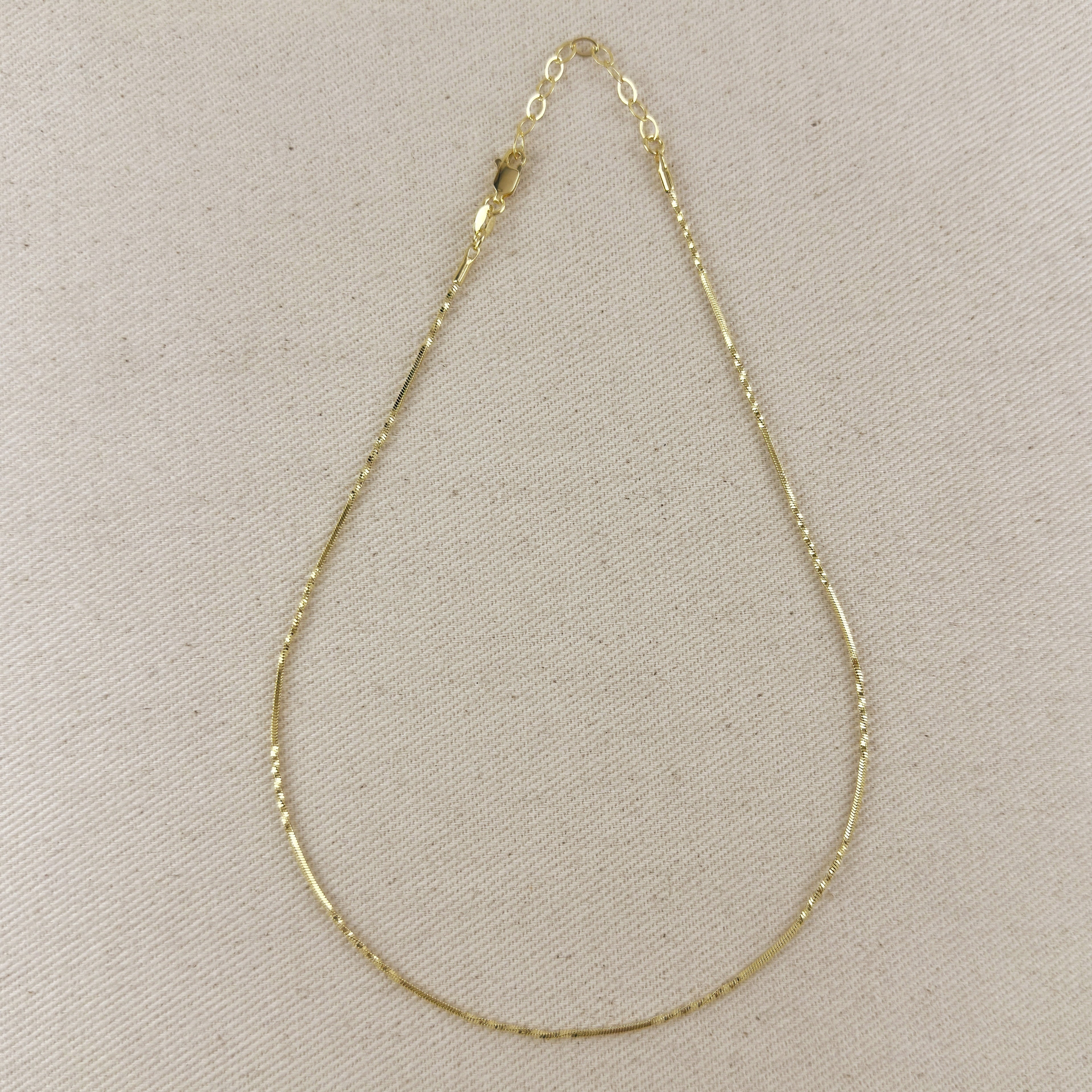 Mondsee 18k Gold Filled Twisted Box Chain 1.0mm | 18k Gold Filled Jewelry