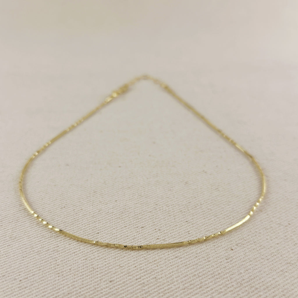 Mondsee 18k Gold Filled Twisted Box Chain 1.0mm | 18k Gold Filled Jewelry