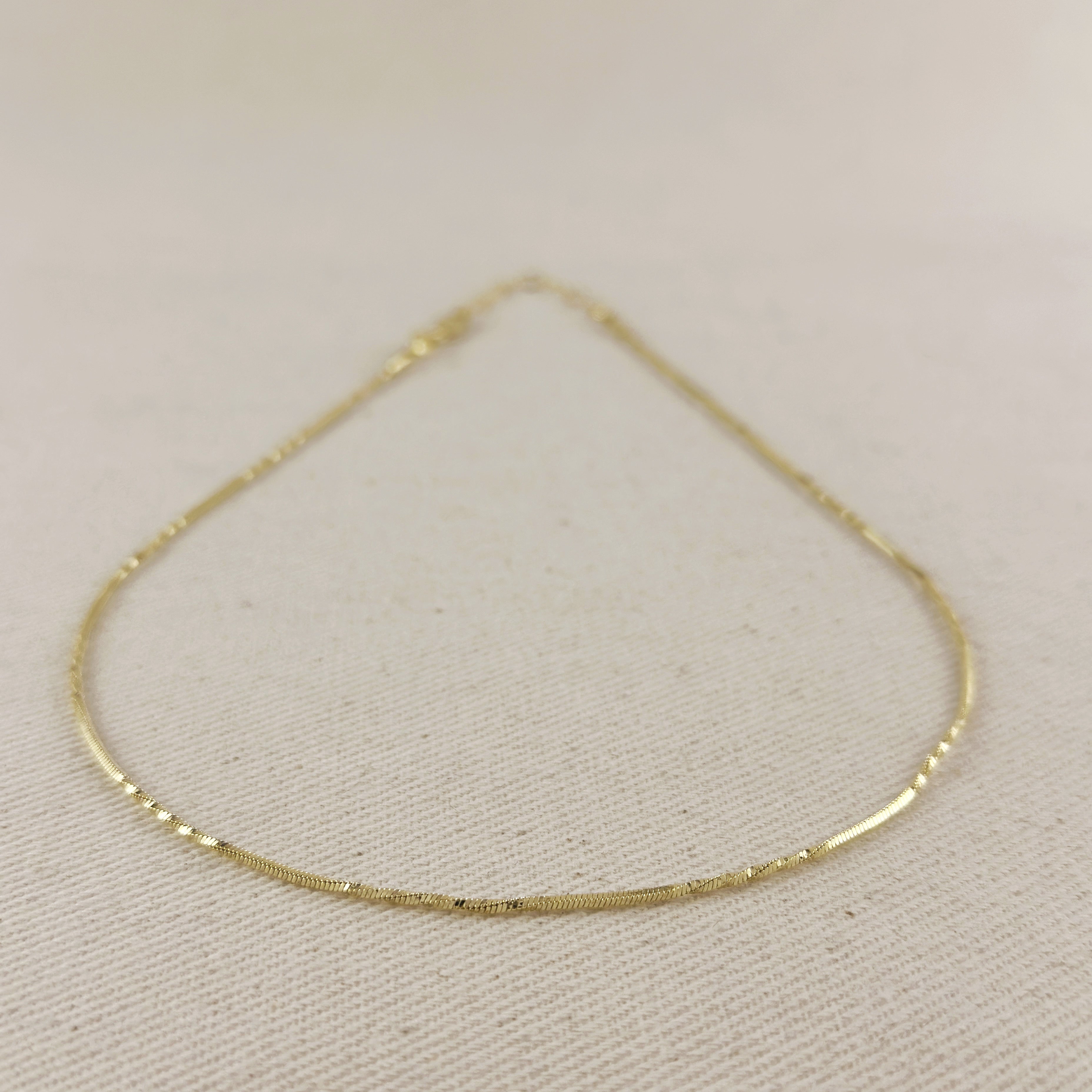 Mondsee 18k Gold Filled Twisted Box Chain 1.0mm | 18k Gold Filled Jewelry