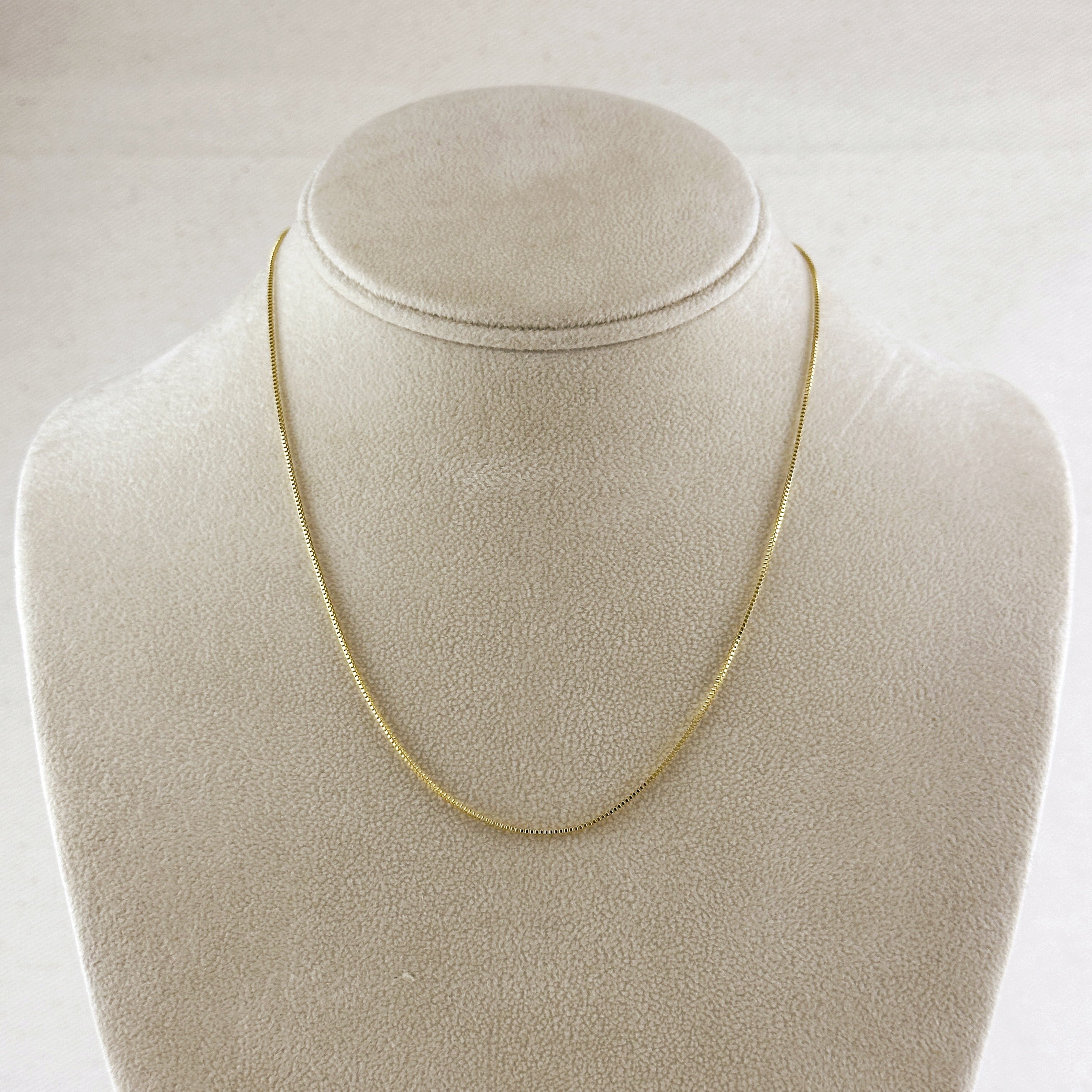 Mondsee 18k Gold Filled Thin Box Chain 0.85mm | 18k Gold Filled Jewelry
