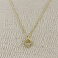 18k Gold Filled CZ Heart Necklace