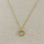 18k Gold Filled CZ Heart Necklace