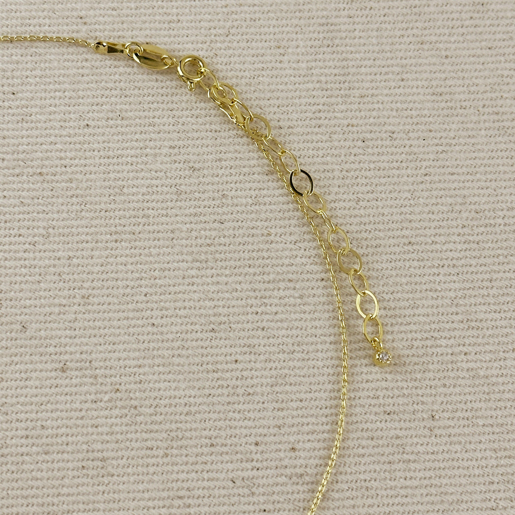 18k Gold Filled CZ Heart Necklace