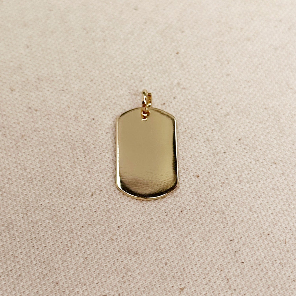 Polished Dog Tag Pendant