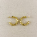 18k Gold Filled Twisted Shapes C-Hoop Earrings