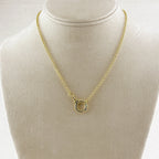 18k Gold Filled Rolo Chain With Round Clicker Clasp Necklace