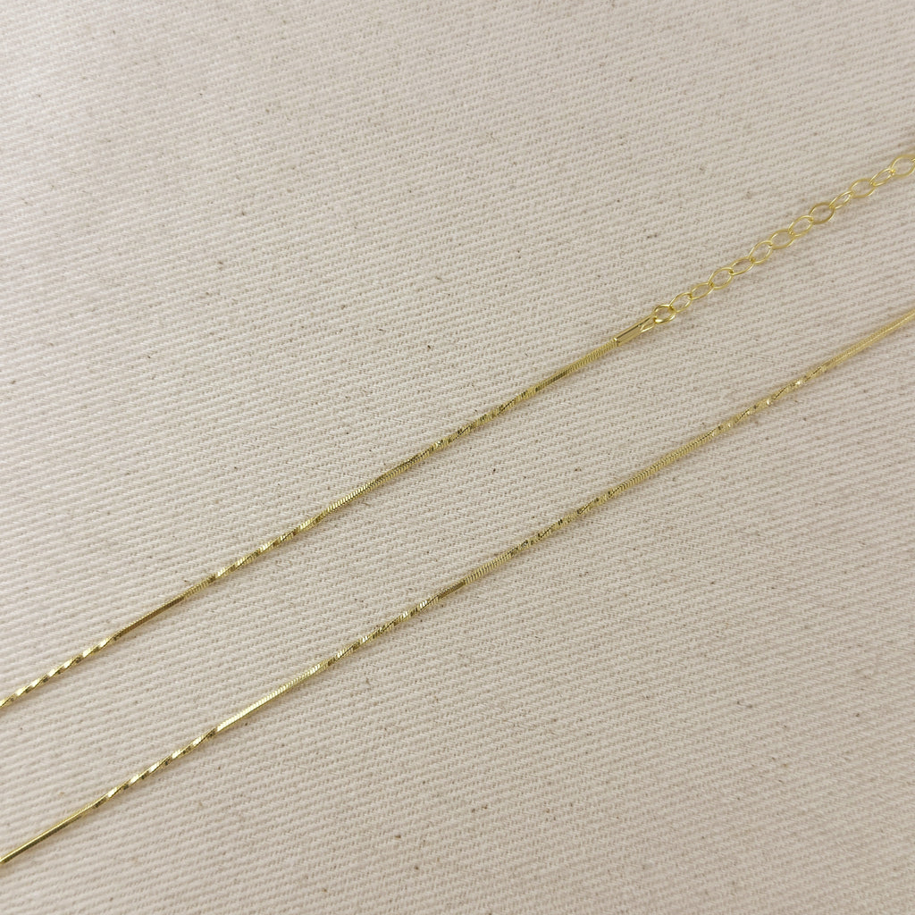 18k Gold Filled Twisted Belly Chain