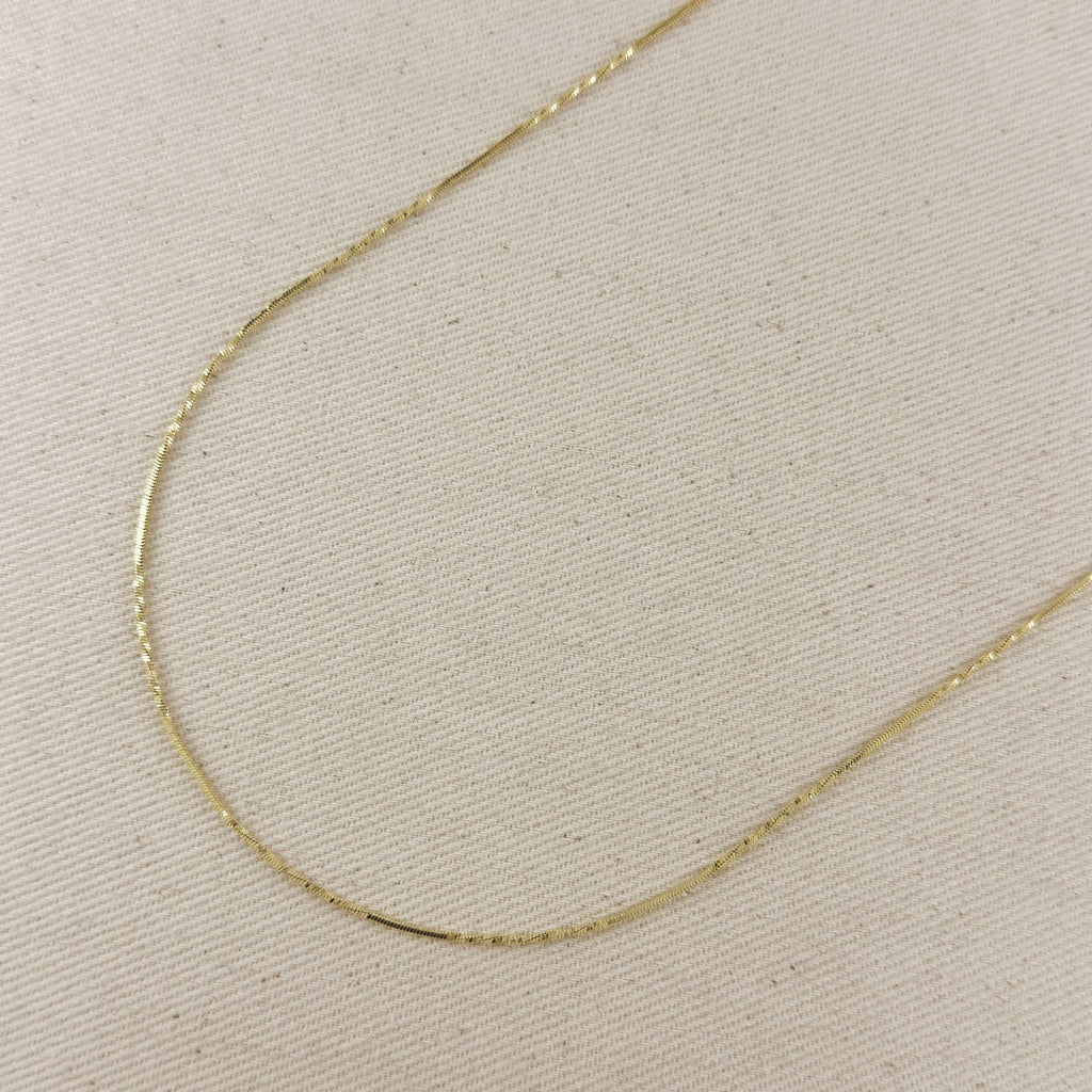 18k Gold Filled Twisted Belly Chain