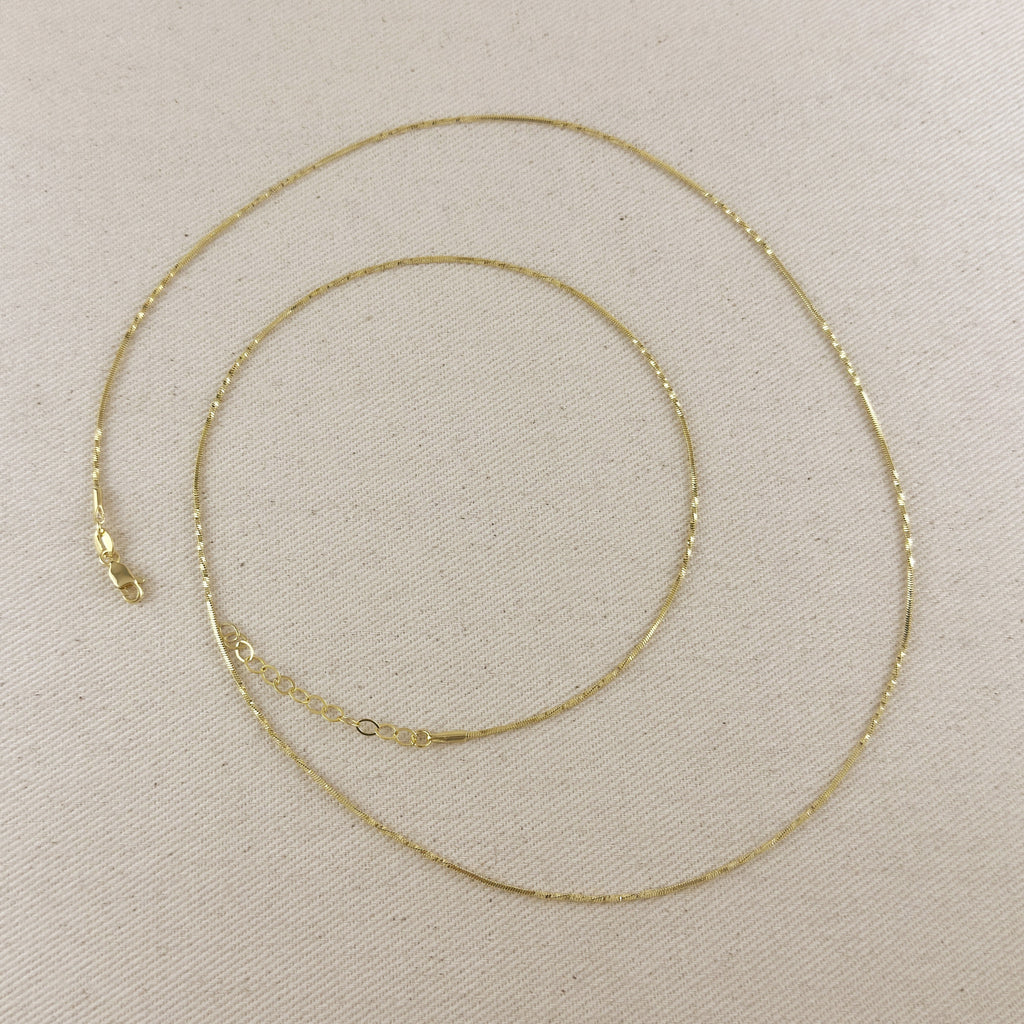 18k Gold Filled Twisted Belly Chain