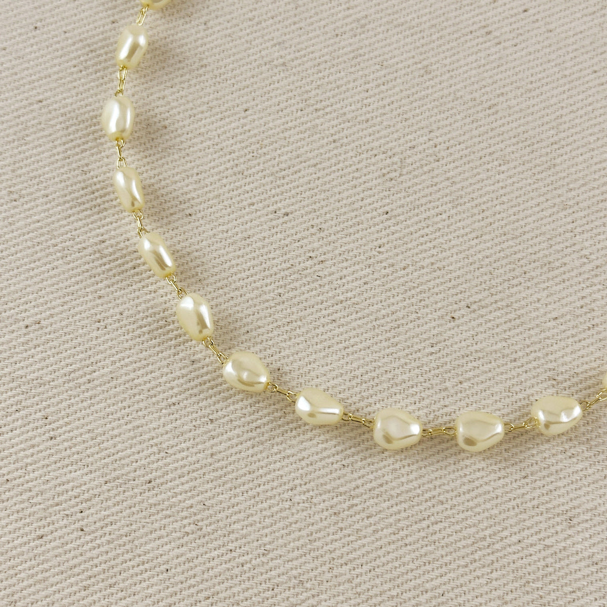 18K Gold Filled Baroque Pearl Necklace