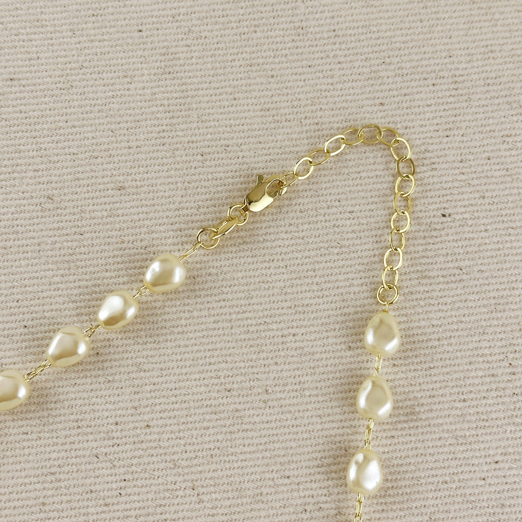 18K Gold Filled Baroque Pearl Necklace