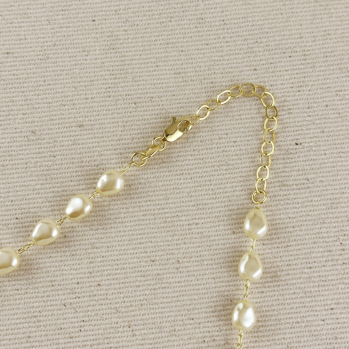 18K Gold Filled Baroque Pearl Necklace