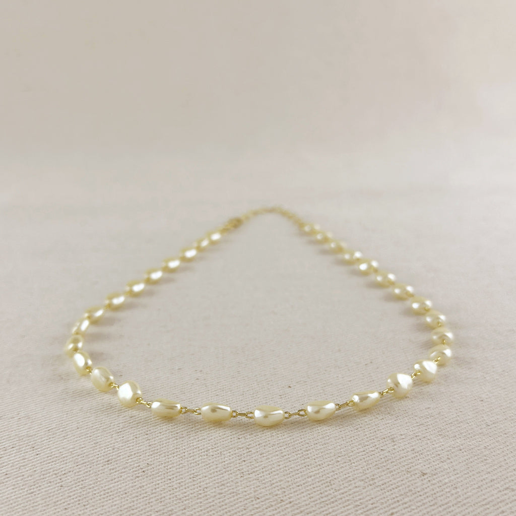 18K Gold Filled Baroque Pearl Necklace