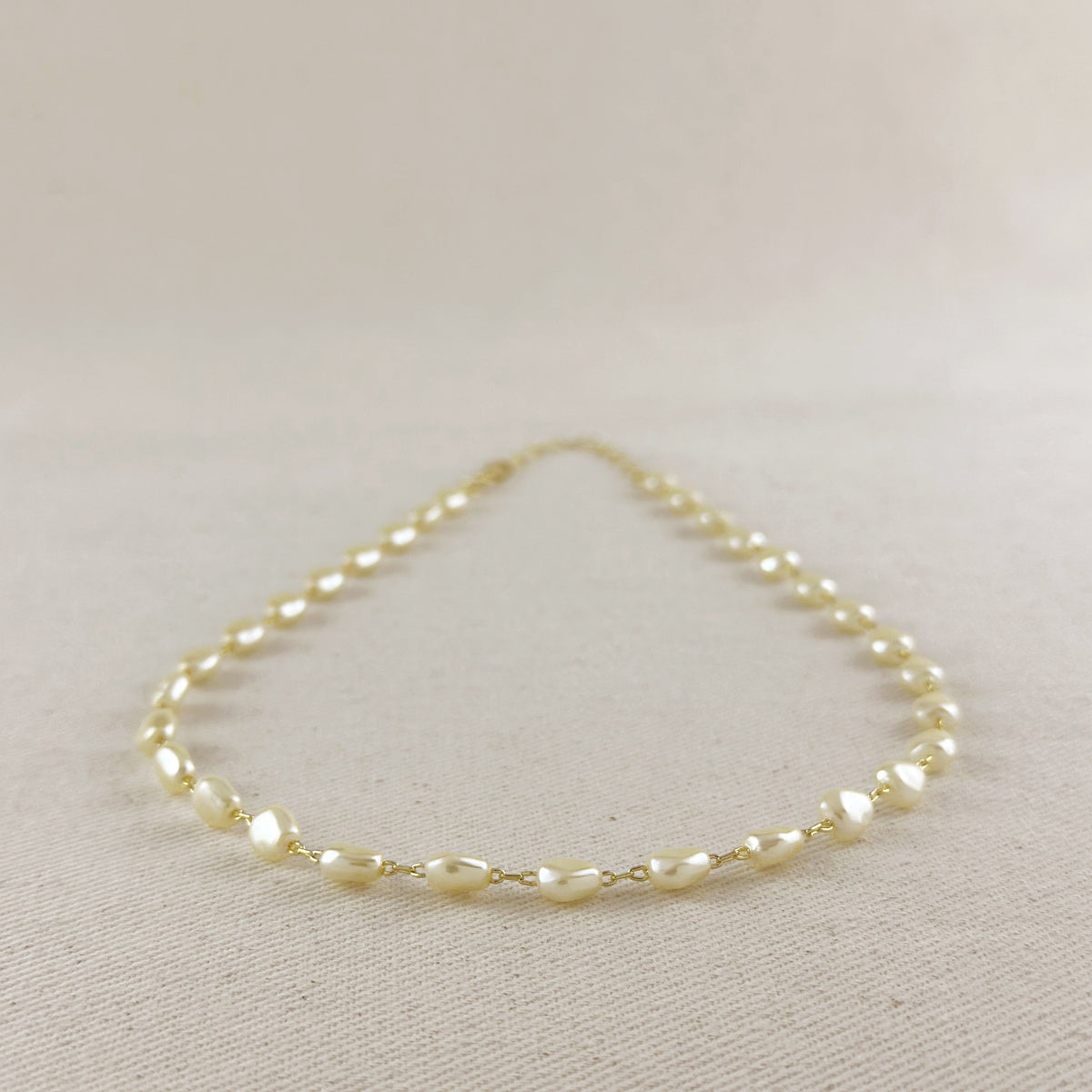 18K Gold Filled Baroque Pearl Necklace