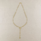 18k Gold Filled CZ Lady of Grace Rosary Necklace
