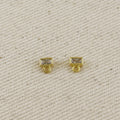18k Baguette CZ Stud with Jump Ring