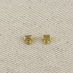 18k Baguette CZ Stud with Jump Ring