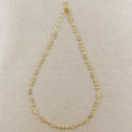 18k Gold Filled Beaded Bezel CZ Necklace