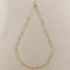 18k Gold Filled Beaded Bezel CZ Necklace