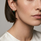 18k Gold Filled Mini CZ Flower Drop Earrings