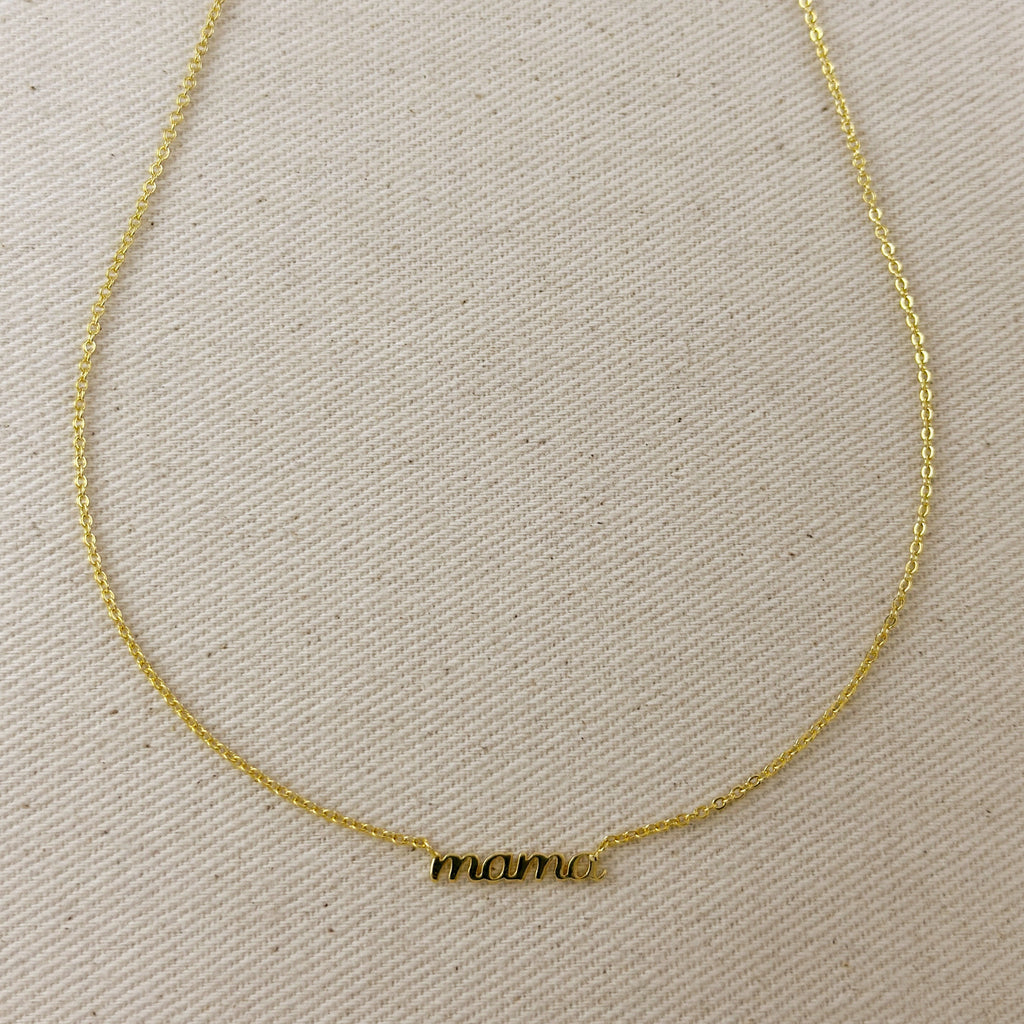 18k Gold Filled Mama Necklace