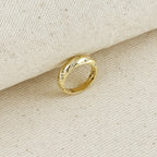 Mondsee 18k Gold Filled CZ Ribbon Detail Band Ring | 18k Gold Filled Jewelry