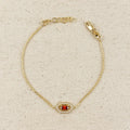18k Gold Filled Fancy Birthstone Bracelet