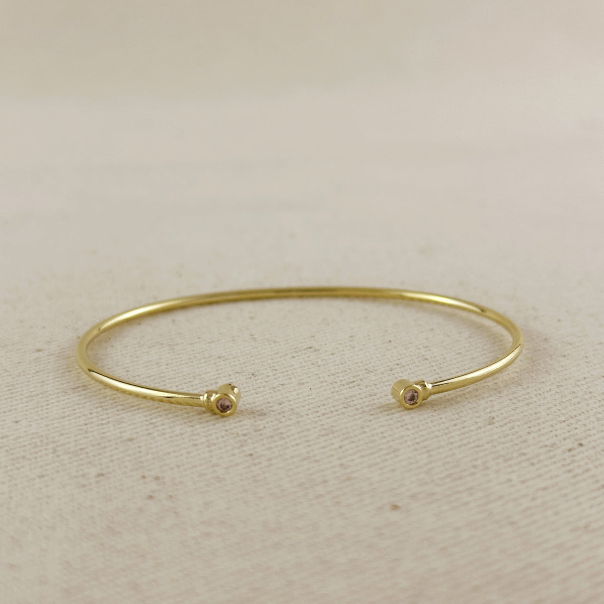 18k Gold Filled Open CZ Cuff Bracelet – Yellow Topaz