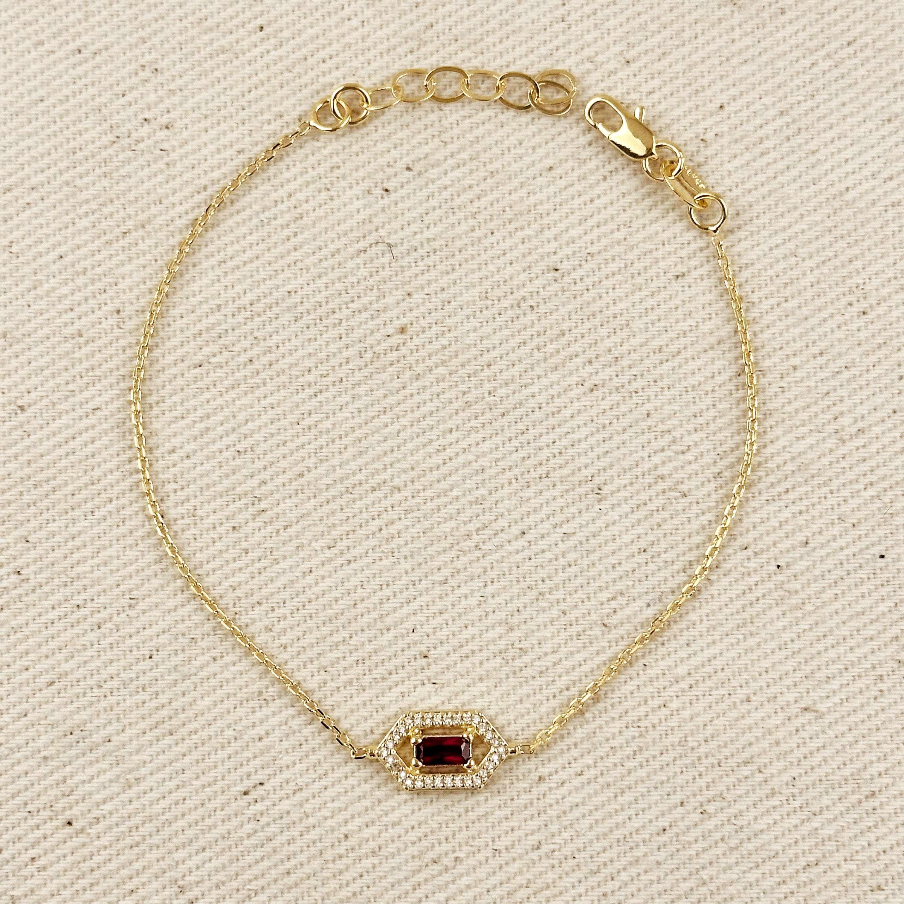 Mondsee 18k Gold Filled Fancy Birthstone Bracelet | 18k Gold Filled Jewelry
