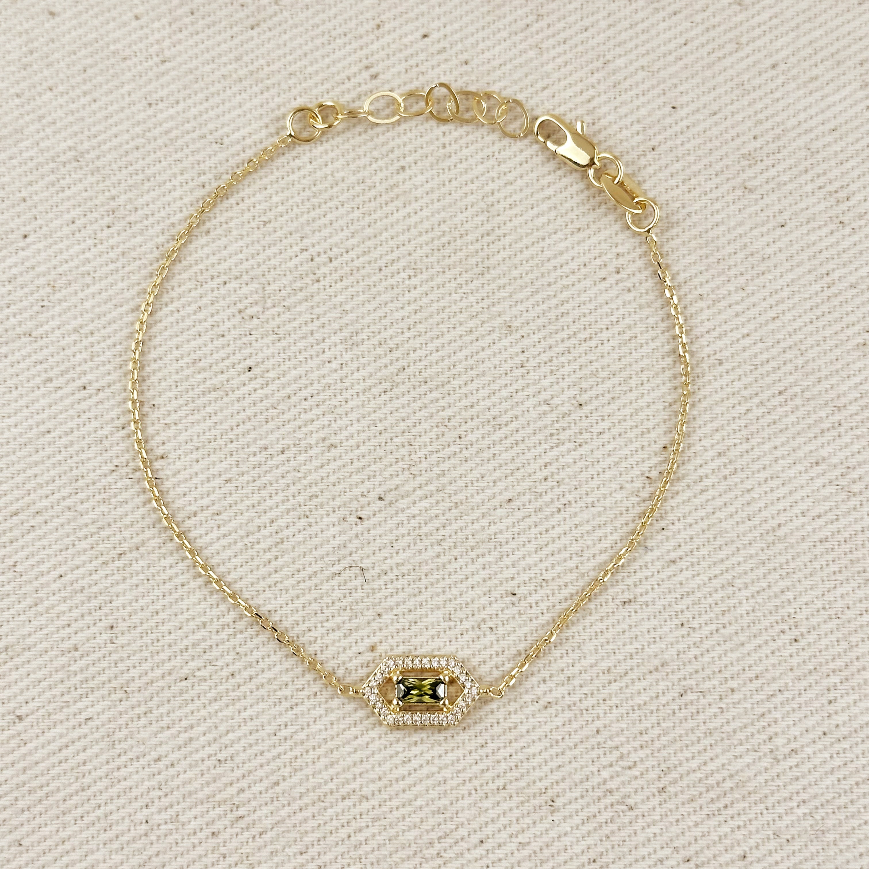 Mondsee 18k Gold Filled Fancy Birthstone Bracelet | 18k Gold Filled Jewelry